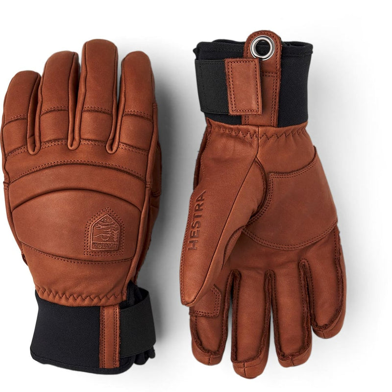 View of Hestra Fall Line 5 Finger Glove in colour Brown/Brown
