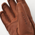 View of Hestra Fall Line 5 Finger Glove in colour Brown/Brown