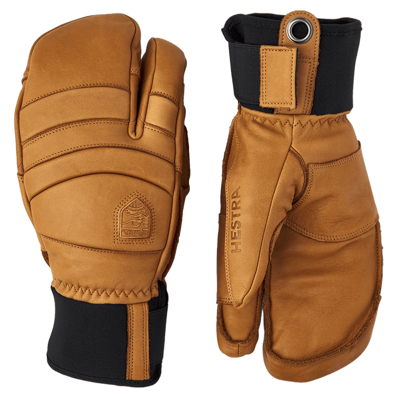 Hestra Leather Fall Line 3 Finger Glove in colour Cork.