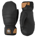 View of Hestra Leather Fall Line Mitt - Womens in colour Black.