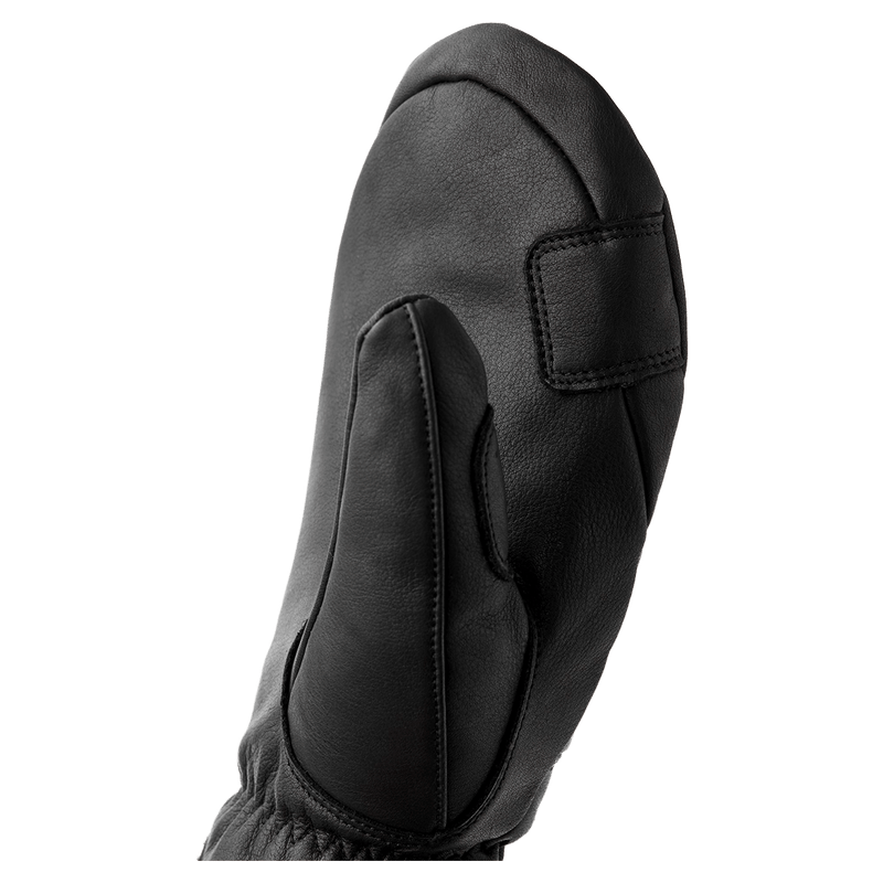 View of Hestra Leather Fall Line Mitt - Womens in colour Black.