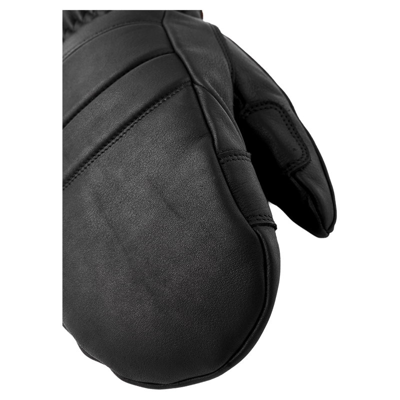 View of Hestra Leather Fall Line Mitt - Womens in colour Black.