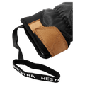 View of Hestra Leather Fall Line Mitt - Womens in colour Black.