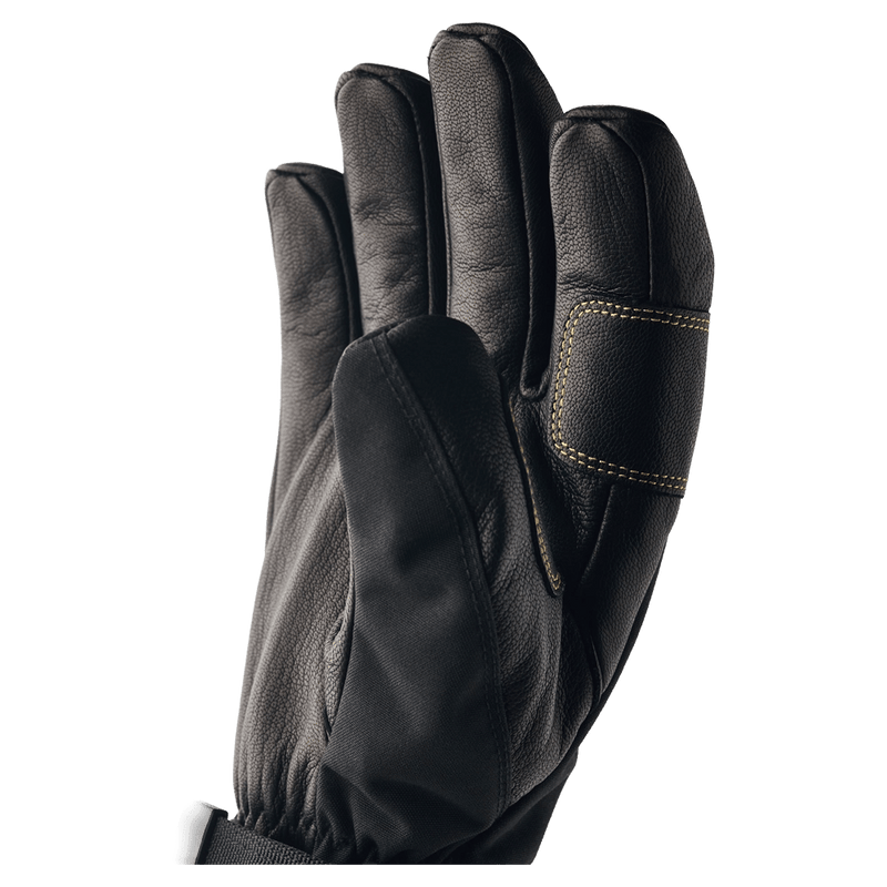 Hestra Army Leather Gore-Tex 5 Finger Glove in colour Black/Black.
