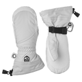 Hestra Heli Ski Mitt - Womens in colour Pale Grey/Off White.