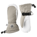 Hestra Heli Ski Mitt - Womens in colour Khaki/Off White.