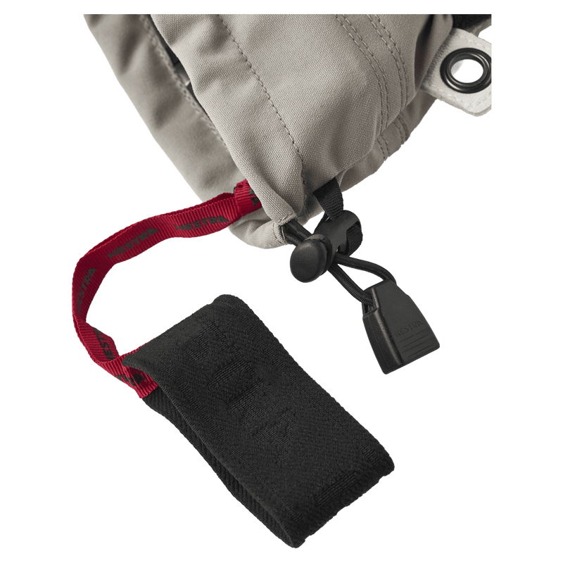 Hestra Heli Ski Mitt - Womens in colour Khaki/Off White.