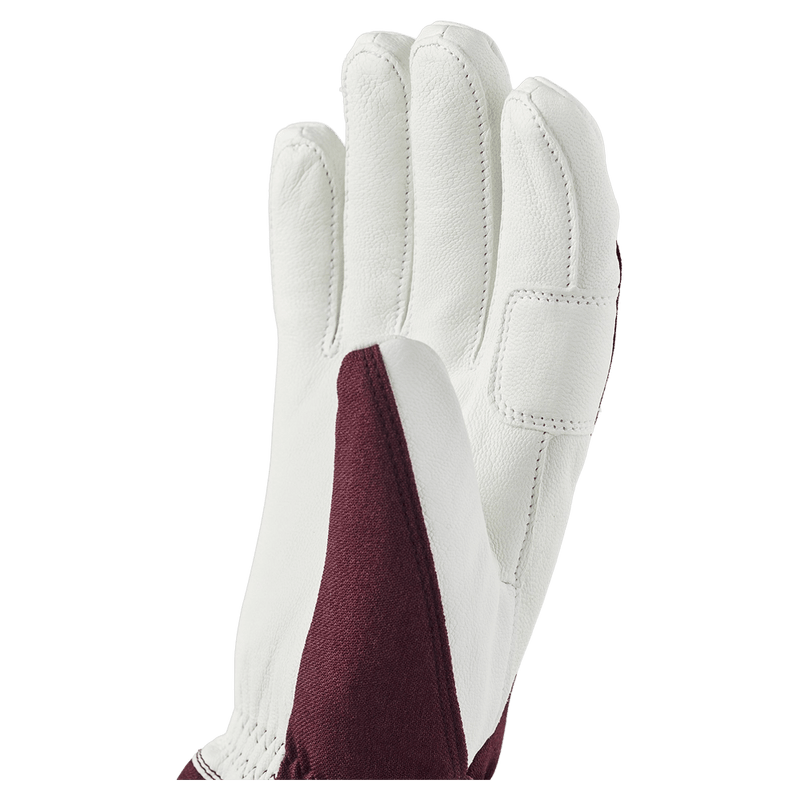 View if Hestra Voss CZone 5 Finger Glove in colour Bordeaux.