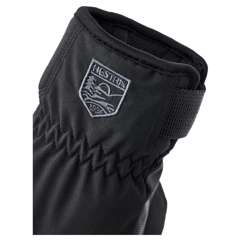 View of Hestra Ferox Primaloft 5 Finger in colour Black.
