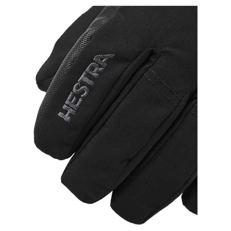 View of Hestra Ferox Primaloft 5 Finger in colour Black.