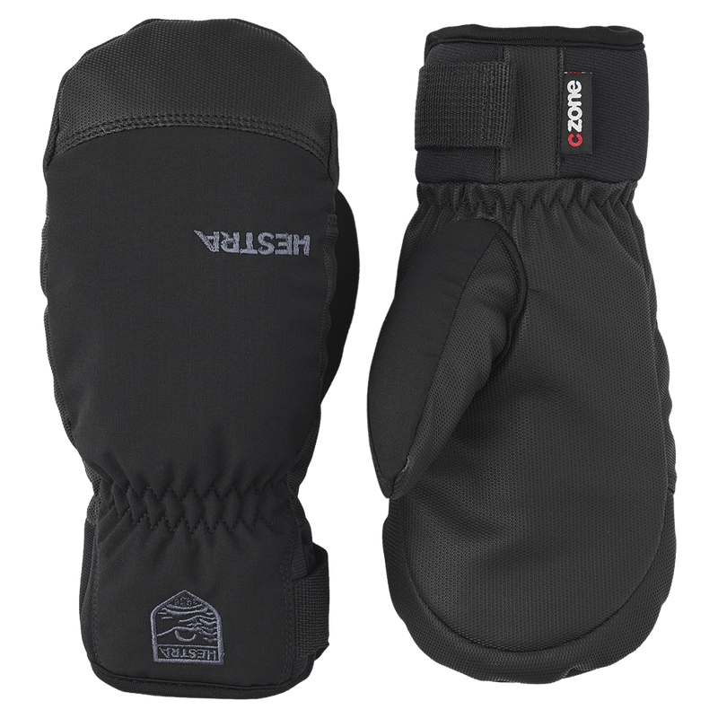 View of Youth Hestra Ferox Primaloft Mitt in colour Black.