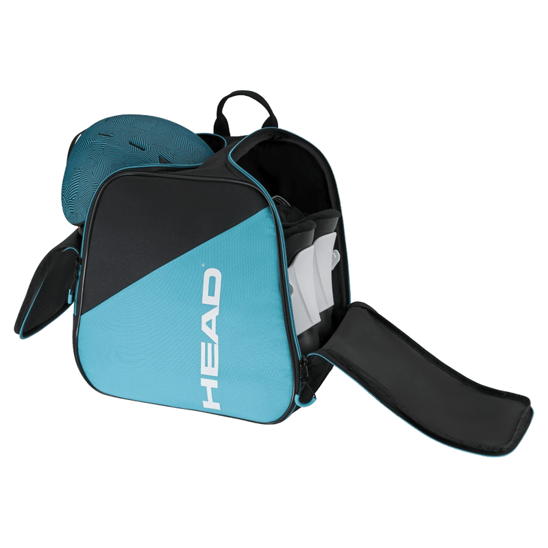 Open view of Head Boot Backpack Jr - Kids in colour Speed Blue.