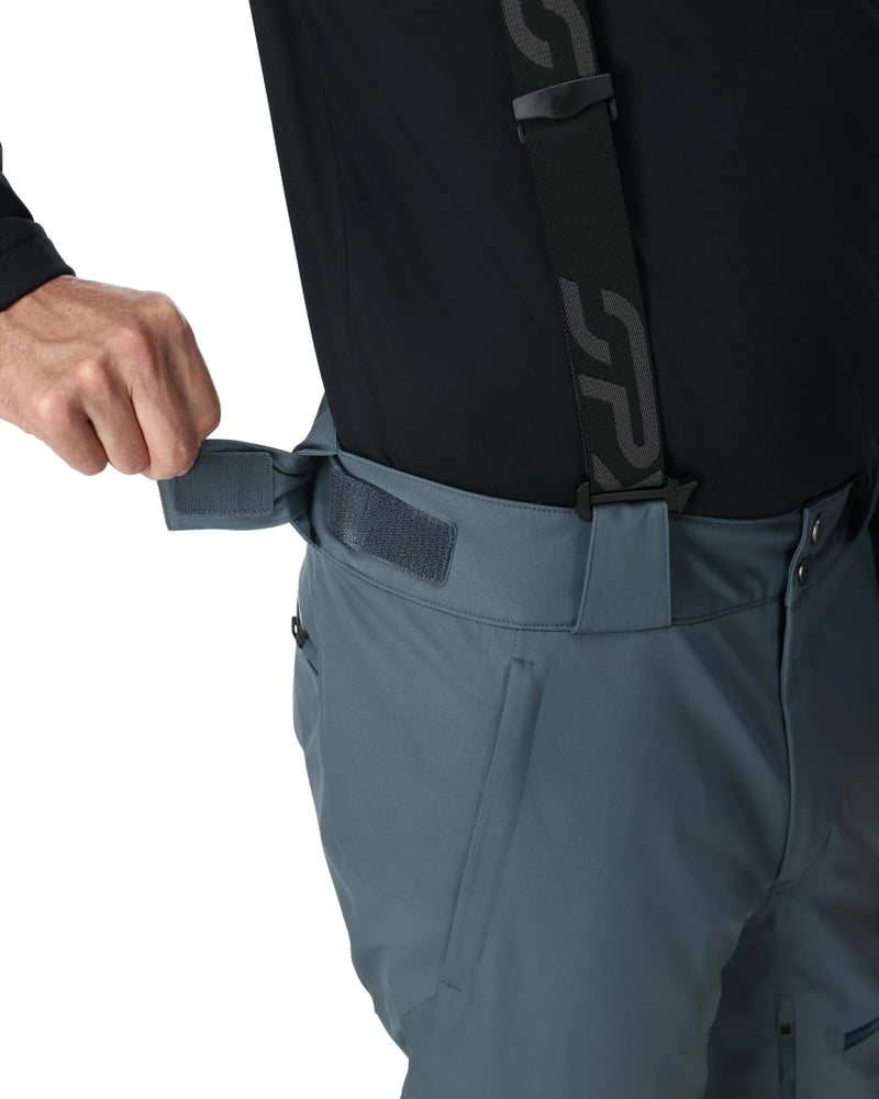 Tab view of man in Spyder Dare Ski Pants in colour Slate Blue