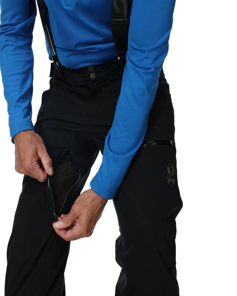 Inner view of man in Spyder Dare Ski Pants in colour Black