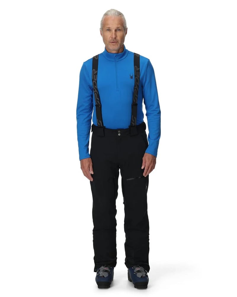 Front view of man in Spyder Dare Ski Pants in colour Black