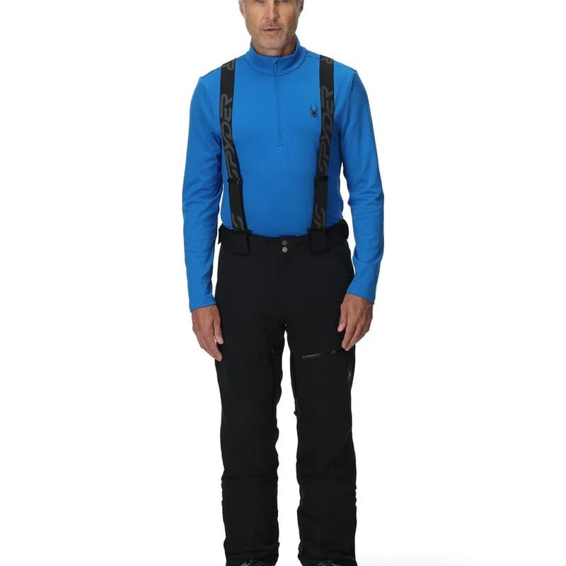 Front view of man in Spyder Dare Ski Pants in colour Black