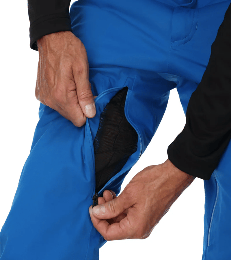 Inner view of man in Spyder Dare Ski Pants in colour Cobolt