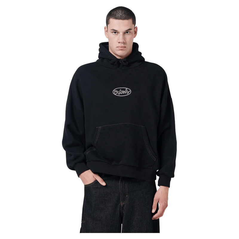 Front view of Barney Cools 1990 Hood in colour Black.