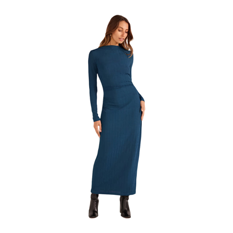 Aria Ruched Midi Dress - Womens