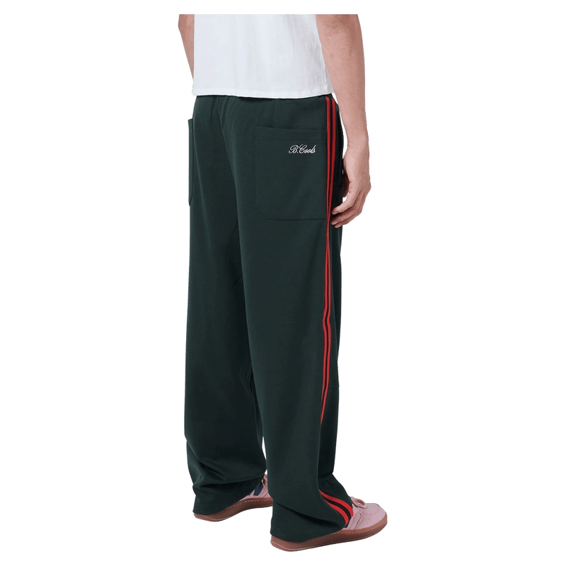 Back view of Barney Cools Boxy Track Pant in colour Forest