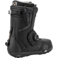 Back view of the Nitro Profile Step On TLS Snowboard Boots in Black colourway, men's model.