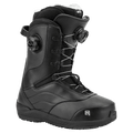 Front side view of the 2025 Nitro Crown Boa Snowboard Boots - Womens in Black