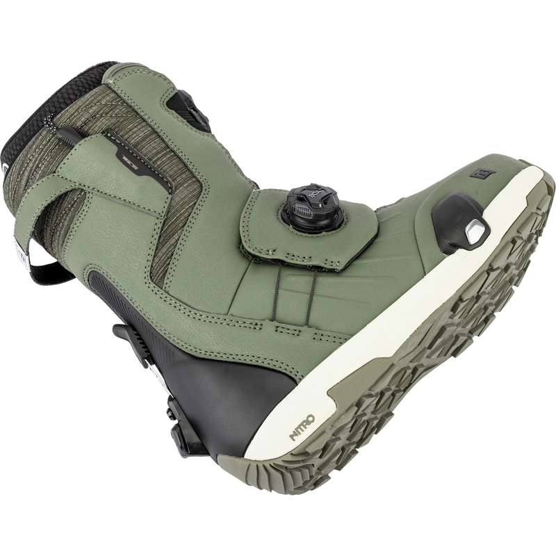 Alternative view of the Nitro Profile Step On TLS Snowboard Boots in Shadow colourway, men's model.