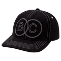Side view of Barney Cools Stitch Cap in colour Black.