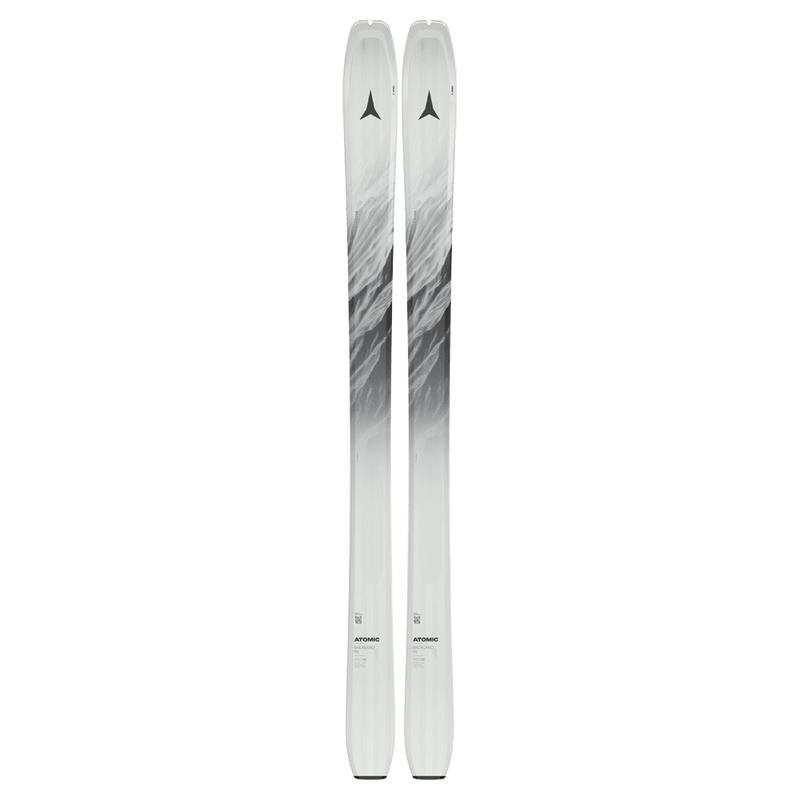 Top view of the Atomic 2027 Backland 95 Ski in Whiteout Black