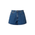 Main view of the A Brand Venice Bella Short in Mid Blue colourway, women's model.