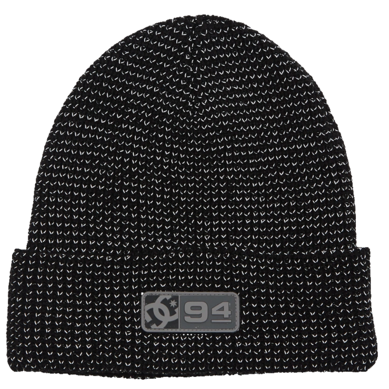 Front image of the Sight Beanie in Reflective Black