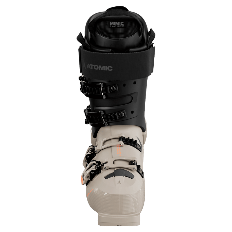 Front view of the Atomic Hawx Ultra 120 S GW Ski Boots in Cement Black Orange