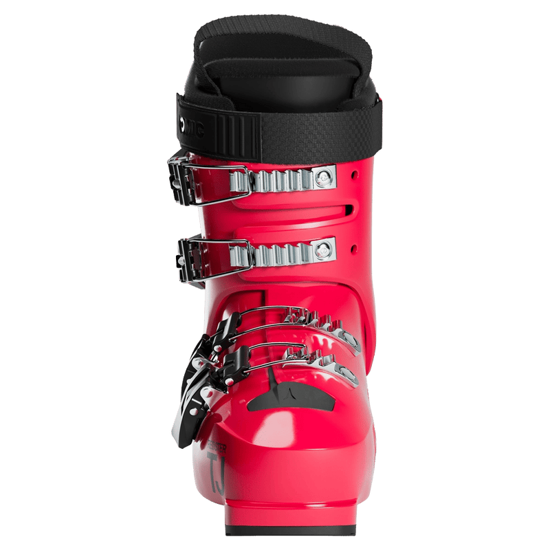 Front view of the Atomic Redster TJ 65 Ski Boots - Kids in Red Black