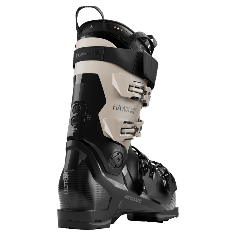 Rear view of the Atomic Hawx Ultra 110 S Ski Boots in Black Cement