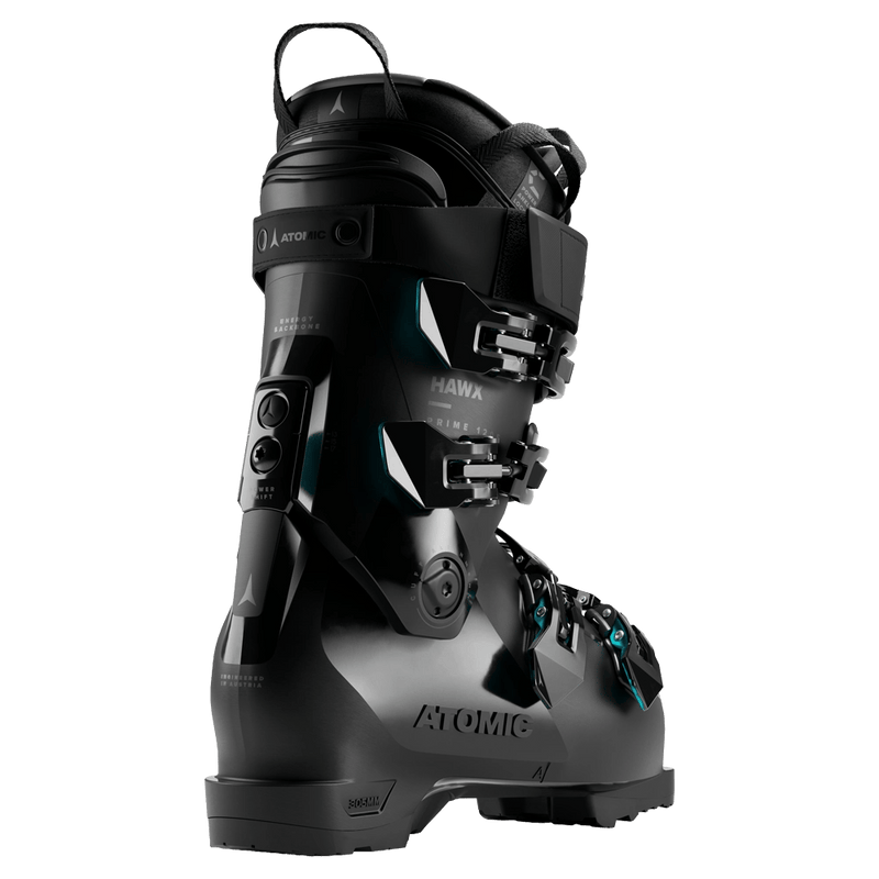 Rear view of the Atomic Hawx Prime 120 S Ski Boots in Black Teal