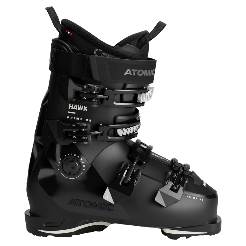 Side view of the Atomic Hawx Prime 85 Ski Boots for women in Black Anthracite