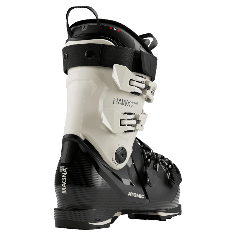 Rear view of the Atomic Hawx Magna 95 Ski Boots - Womens in Black Stone