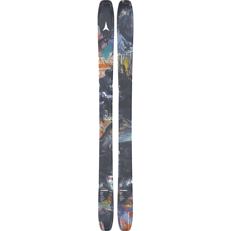 A topsheet view of Atomic 2027 Bent 100 Ski
