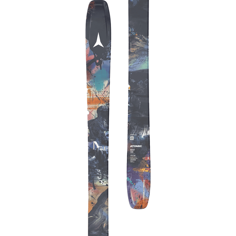 A tip view of Atomic 2027 Bent 100 Ski