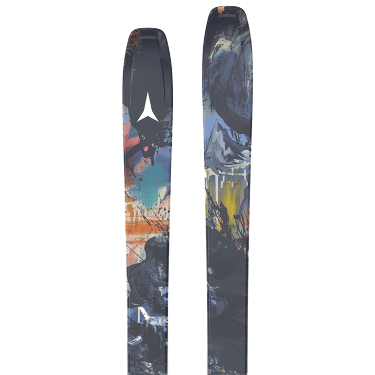 A zoomed tip view of Atomic 2027 Bent 100 Ski