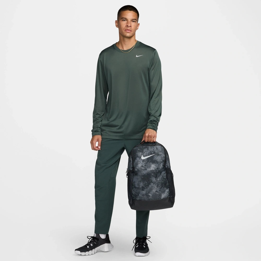 Full lifestyle image of the Brasilia Backpack in Iron Grey Multi