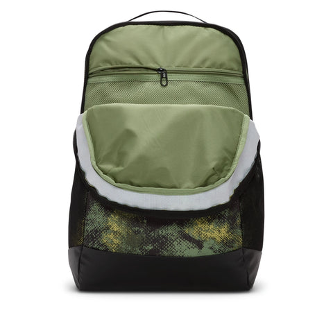 Image of the Laptop compatment of the Brasilia Backpack in Oil Green Multi