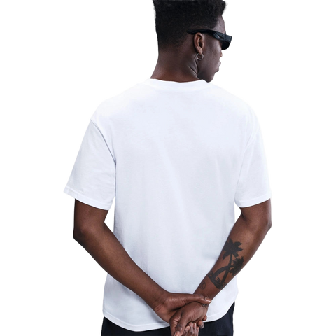 Cropped back lifestyle image of the Sportswear Dunk Tee in White