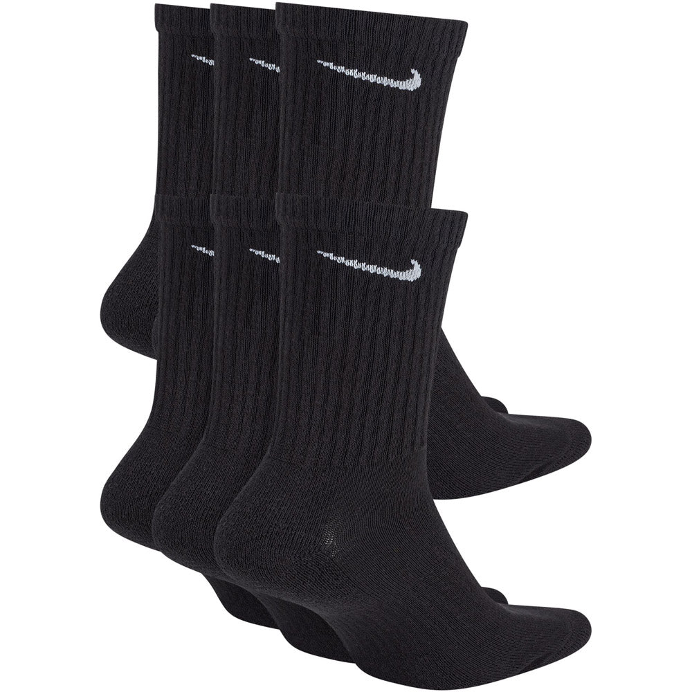 Right side image of the Everyday Cushioned Comfort Crew Socks in Black
