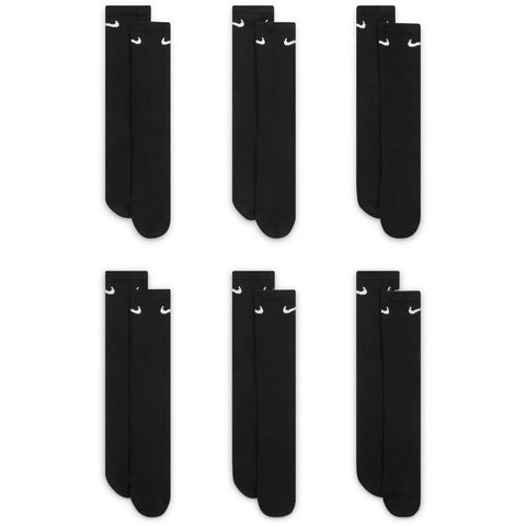 Front image of the Everyday Cushioned Comfort Crew Socks in Black