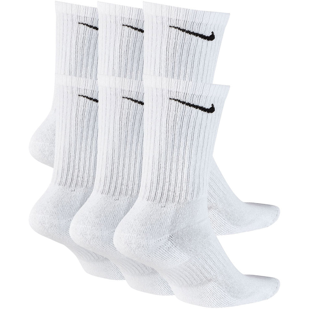 Right side image of the Everyday Cushioned Comfort Crew Socks in White
