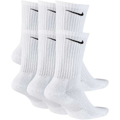 Right side image of the Everyday Cushioned Comfort Crew Socks in White