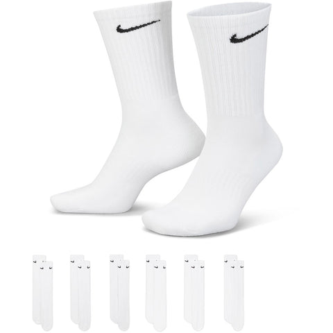 Lifestyle image of the Everyday Cushioned Comfort Crew Socks in White