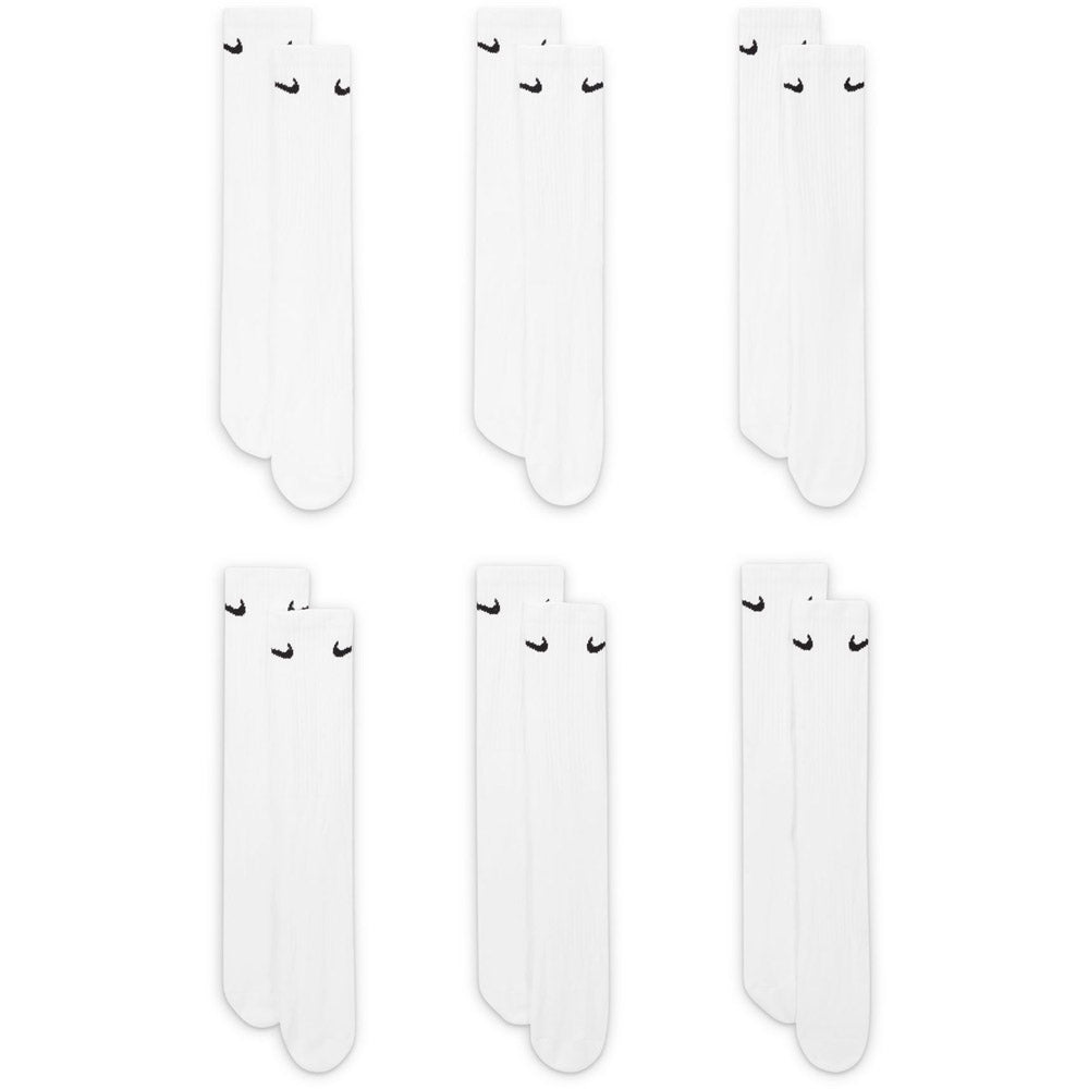 Front image of the Everyday Cushioned Comfort Crew Socks in White