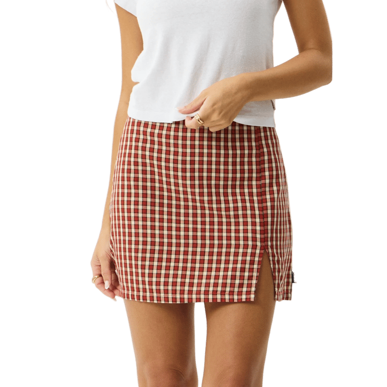 Austin - Recycled Check Mini Skirt - Womens